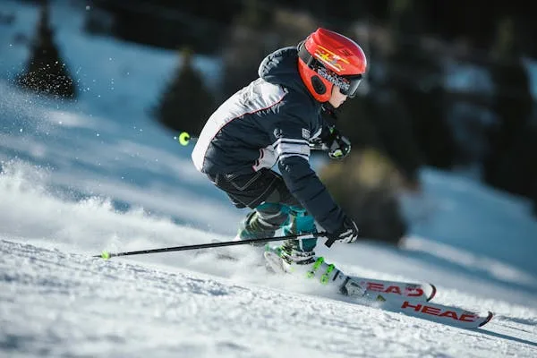 a player skiing on snow